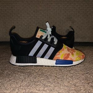 Adidas NMD_R1 “Black Wool” *BAPE CUSTOM* Size 9